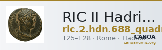 RIC II Hadrian 688 (quadrans) — CANOA