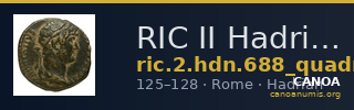 RIC II Hadrian 688 (quadrans) — CANOA