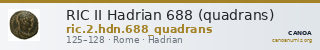 RIC II Hadrian 688 (quadrans) — CANOA