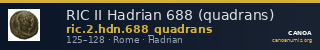 RIC II Hadrian 688 (quadrans) — CANOA
