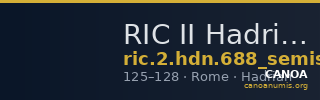 RIC II Hadrian 688 (semis) — CANOA