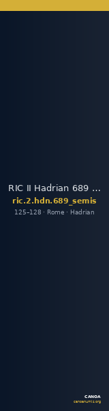RIC II Hadrian 689 (semis) — CANOA