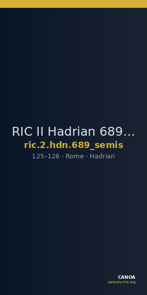 RIC II Hadrian 689 (semis) — CANOA