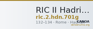 RIC II Hadrian 701g — CANOA