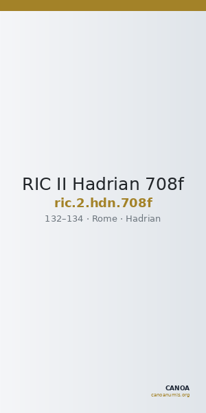 RIC II Hadrian 708f — CANOA