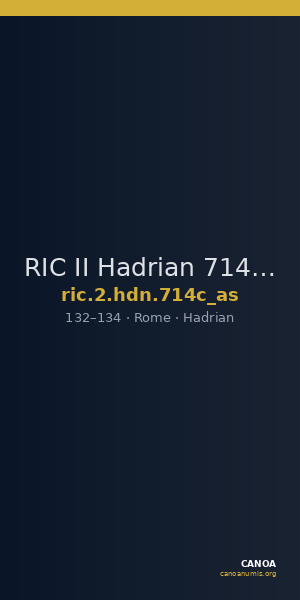 RIC II Hadrian 714c (as) — CANOA