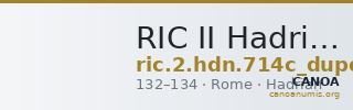 RIC II Hadrian 714c (dupondius) — CANOA