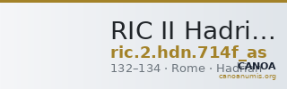 RIC II Hadrian 714f (as) — CANOA