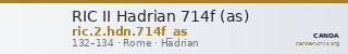 RIC II Hadrian 714f (as) — CANOA