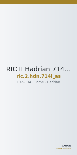 RIC II Hadrian 714l (as) — CANOA