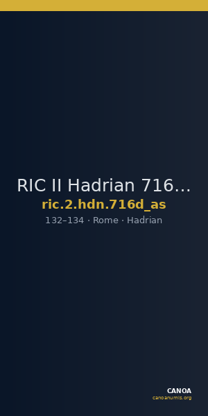 RIC II Hadrian 716d (as) — CANOA