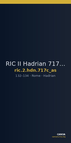 RIC II Hadrian 717c (as) — CANOA