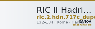 RIC II Hadrian 717c (dupondius) — CANOA