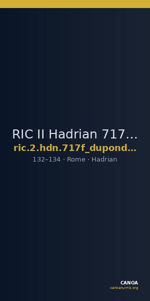 RIC II Hadrian 717f (dupondius) — CANOA