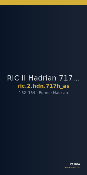 RIC II Hadrian 717h (as) — CANOA