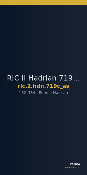 RIC II Hadrian 719c (as) — CANOA