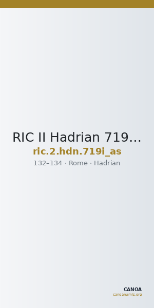 RIC II Hadrian 719i (as) — CANOA