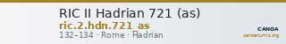 RIC II Hadrian 721 (as) — CANOA