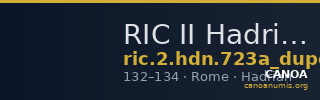 RIC II Hadrian 723a (dupondius) — CANOA