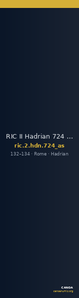 RIC II Hadrian 724 (as) — CANOA