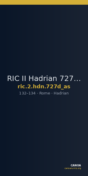 RIC II Hadrian 727d (as) — CANOA