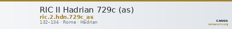 RIC II Hadrian 729c (as) — CANOA