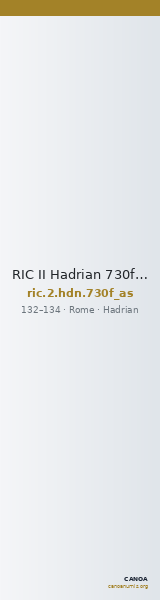 RIC II Hadrian 730f (as) — CANOA