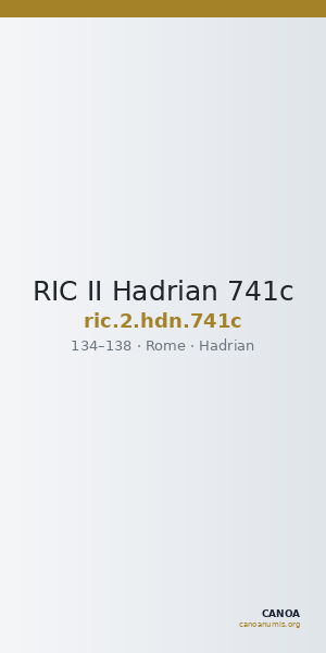 RIC II Hadrian 741c — CANOA