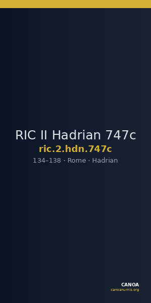 RIC II Hadrian 747c — CANOA