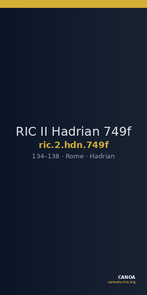 RIC II Hadrian 749f — CANOA