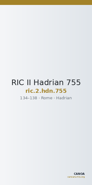 RIC II Hadrian 755 — CANOA
