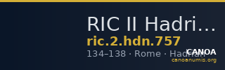 RIC II Hadrian 757 — CANOA