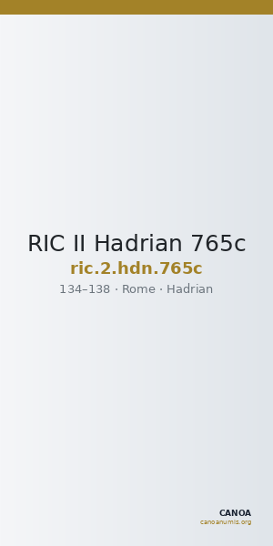RIC II Hadrian 765c — CANOA