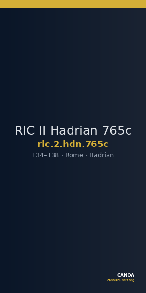 RIC II Hadrian 765c — CANOA