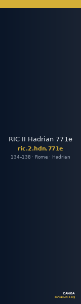 RIC II Hadrian 771e — CANOA