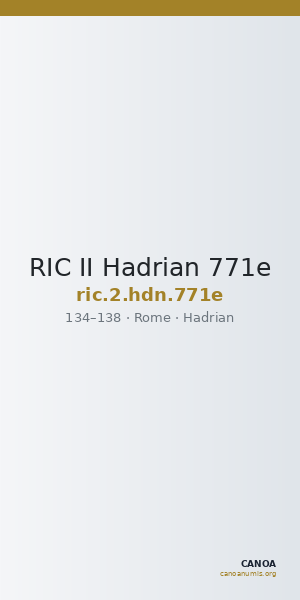 RIC II Hadrian 771e — CANOA