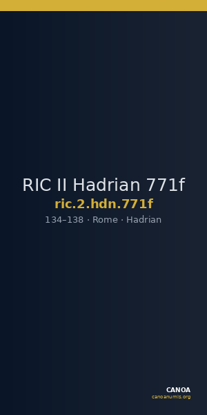 RIC II Hadrian 771f — CANOA