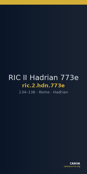 RIC II Hadrian 773e — CANOA