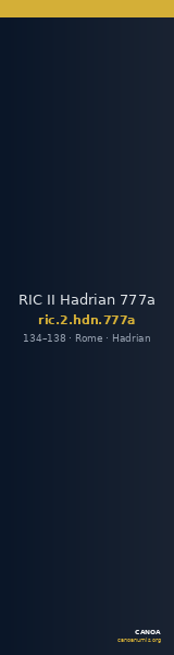 RIC II Hadrian 777a — CANOA
