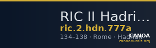 RIC II Hadrian 777a — CANOA