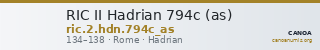 RIC II Hadrian 794c (as) — CANOA