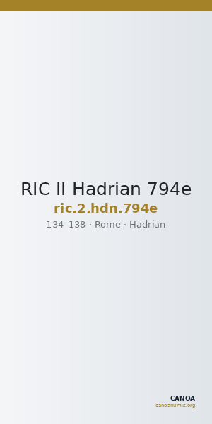 RIC II Hadrian 794e — CANOA