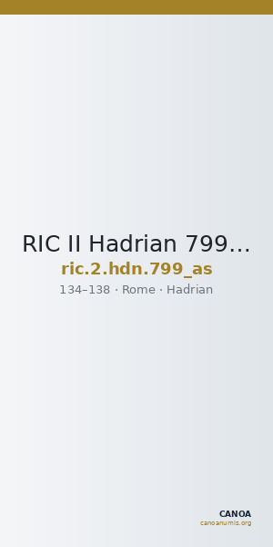 RIC II Hadrian 799 (as) — CANOA
