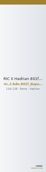 RIC II Hadrian 801f (dupondius) — CANOA