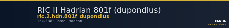 RIC II Hadrian 801f (dupondius) — CANOA