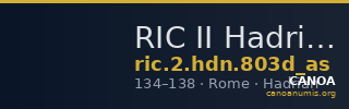 RIC II Hadrian 803d (as) — CANOA