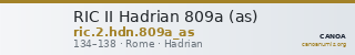 RIC II Hadrian 809a (as) — CANOA
