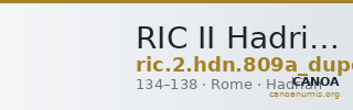 RIC II Hadrian 809a (dupondius) — CANOA