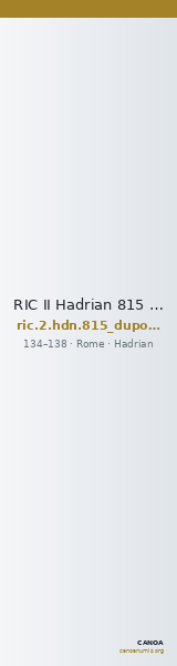 RIC II Hadrian 815 (dupondius) — CANOA