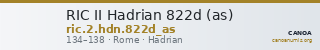 RIC II Hadrian 822d (as) — CANOA